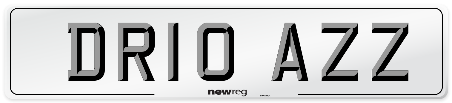 DR10 AZZ Number Plate from New Reg